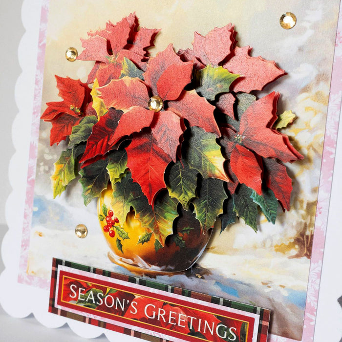 Die Cut Decoupage – Potted Poinsettia (pack of 3)