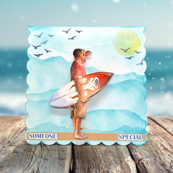 Die Cut Decoupage – Surfing (pack of 3)