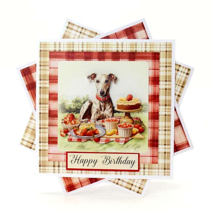 Example of a card made using Picnic Pups Printed Cardstock