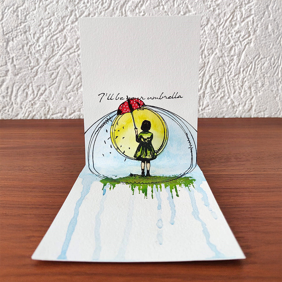 I'll Be Your Umbrella Pre Cut Rubber Stamp Set by Andy Skinner