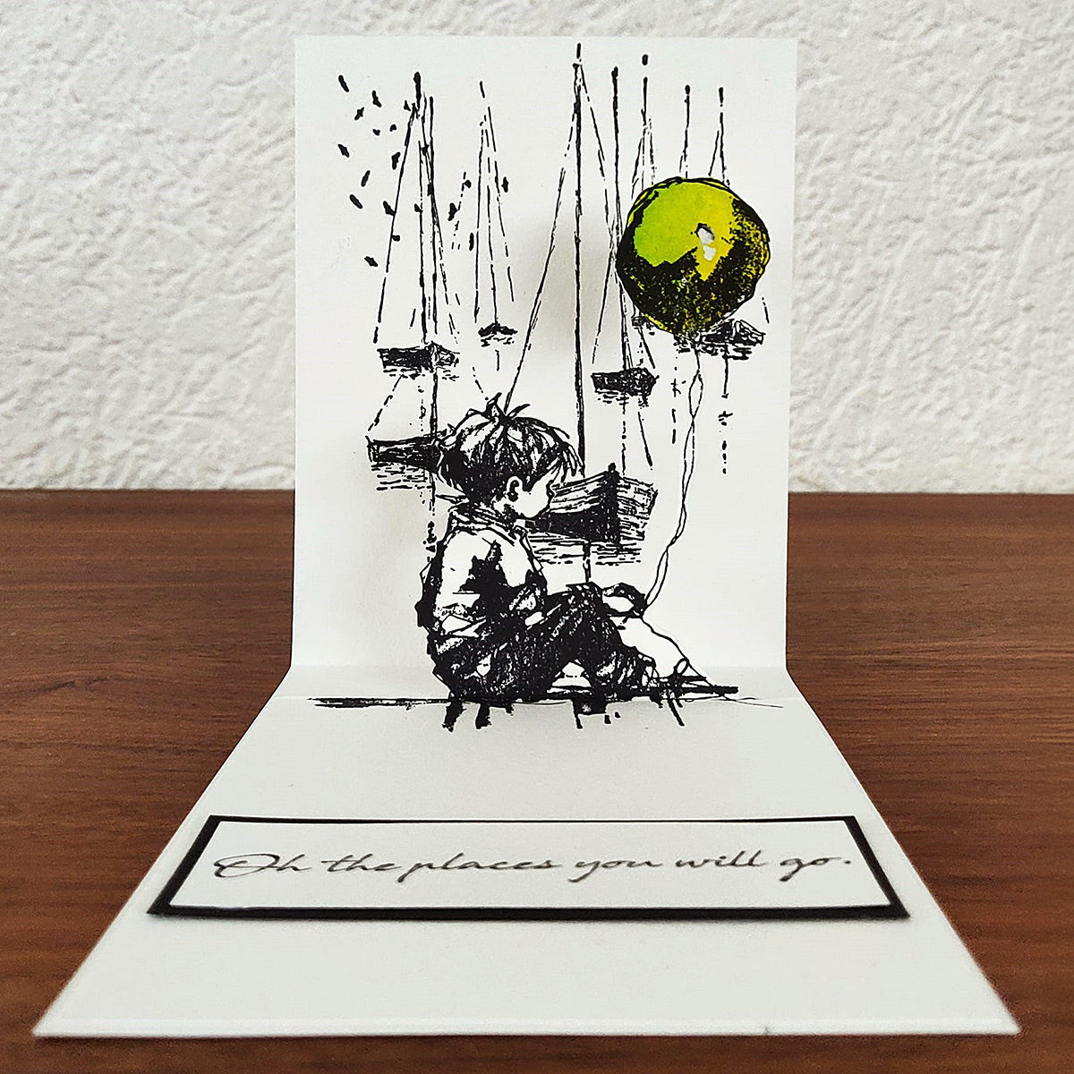 Nowhere To Go But Up Pre Cut Rubber Stamp Set by Andy Skinner