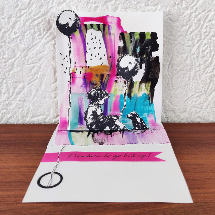 Nowhere To Go But Up Pre Cut Rubber Stamp Set by Andy Skinner