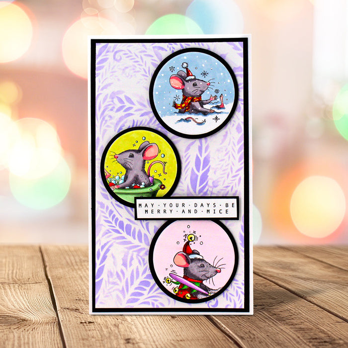 Pink Ink Designs - Merry Kiss-Mouse, DL Stamp Set