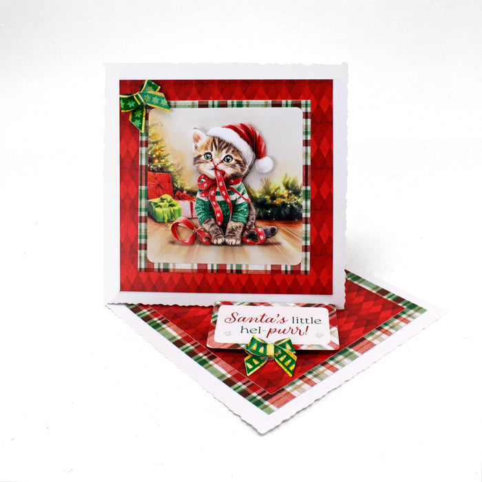 Christmas Cats Printed Cardstock, 24 sheets