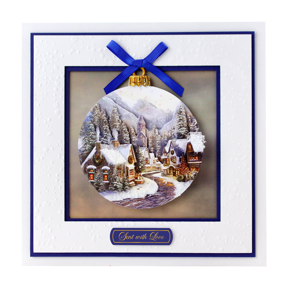 Die Cut Decoupage – Christmas Village Bauble (pack of 3)