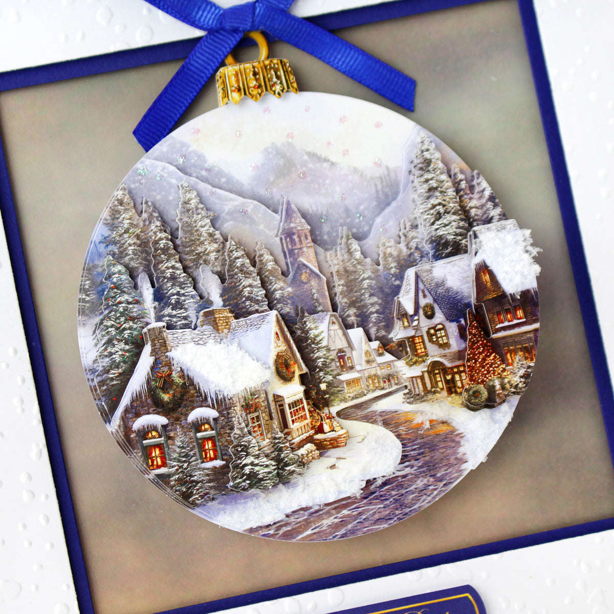 Die Cut Decoupage – Christmas Village Bauble (pack of 3)