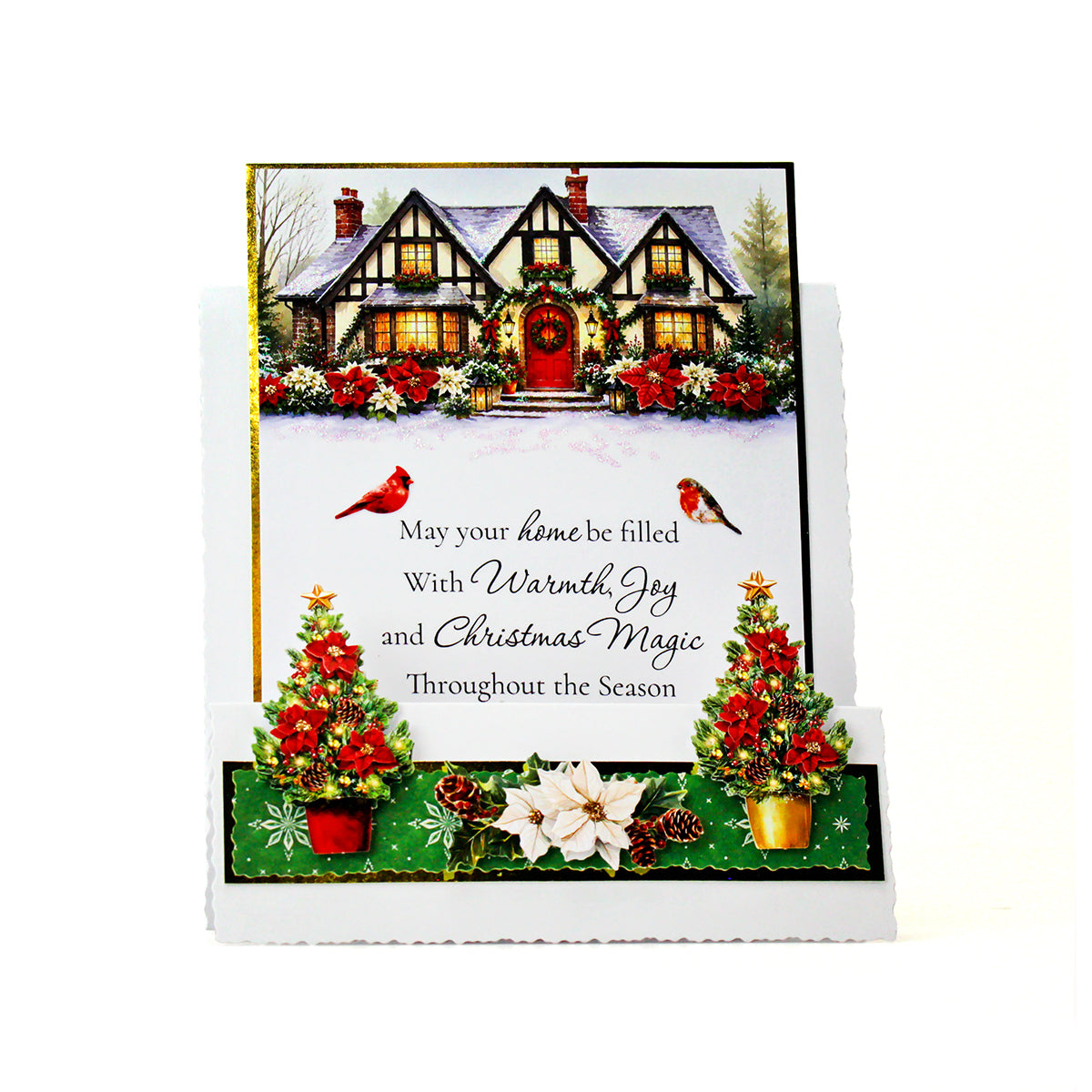 Poinsettia Garden Scene Stash, 24 Sheets