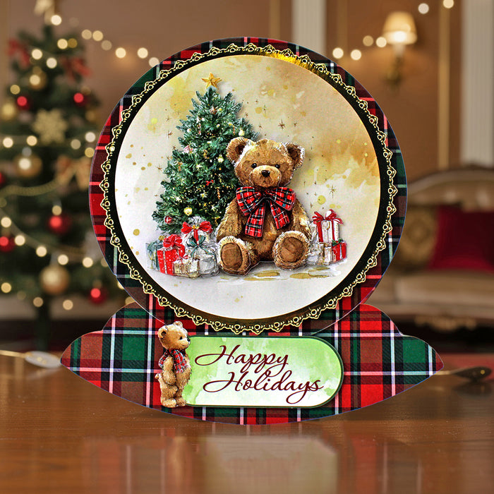 Die Cut Decoupage – Teddy Bear Christmas (pack of 12)