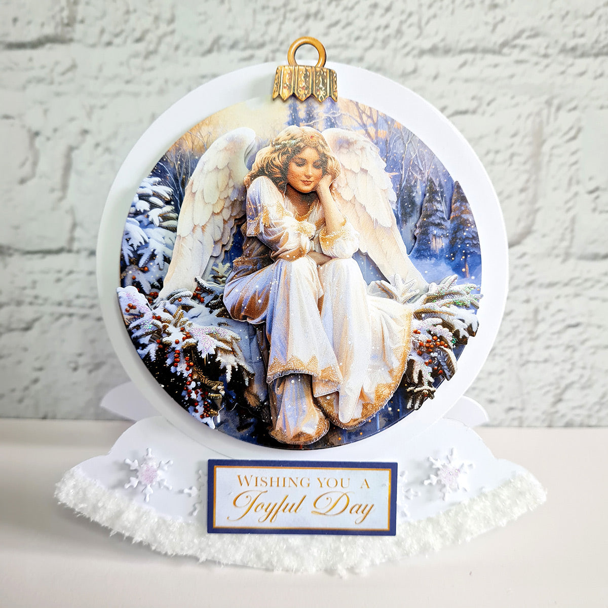 Die Cut Decoupage – Christmas Angel Bauble (pack of 3)