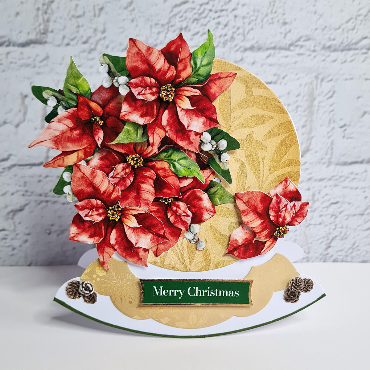 Die Cut Decoupage – Poinsettia and Christmas Tree (Pack of 4)