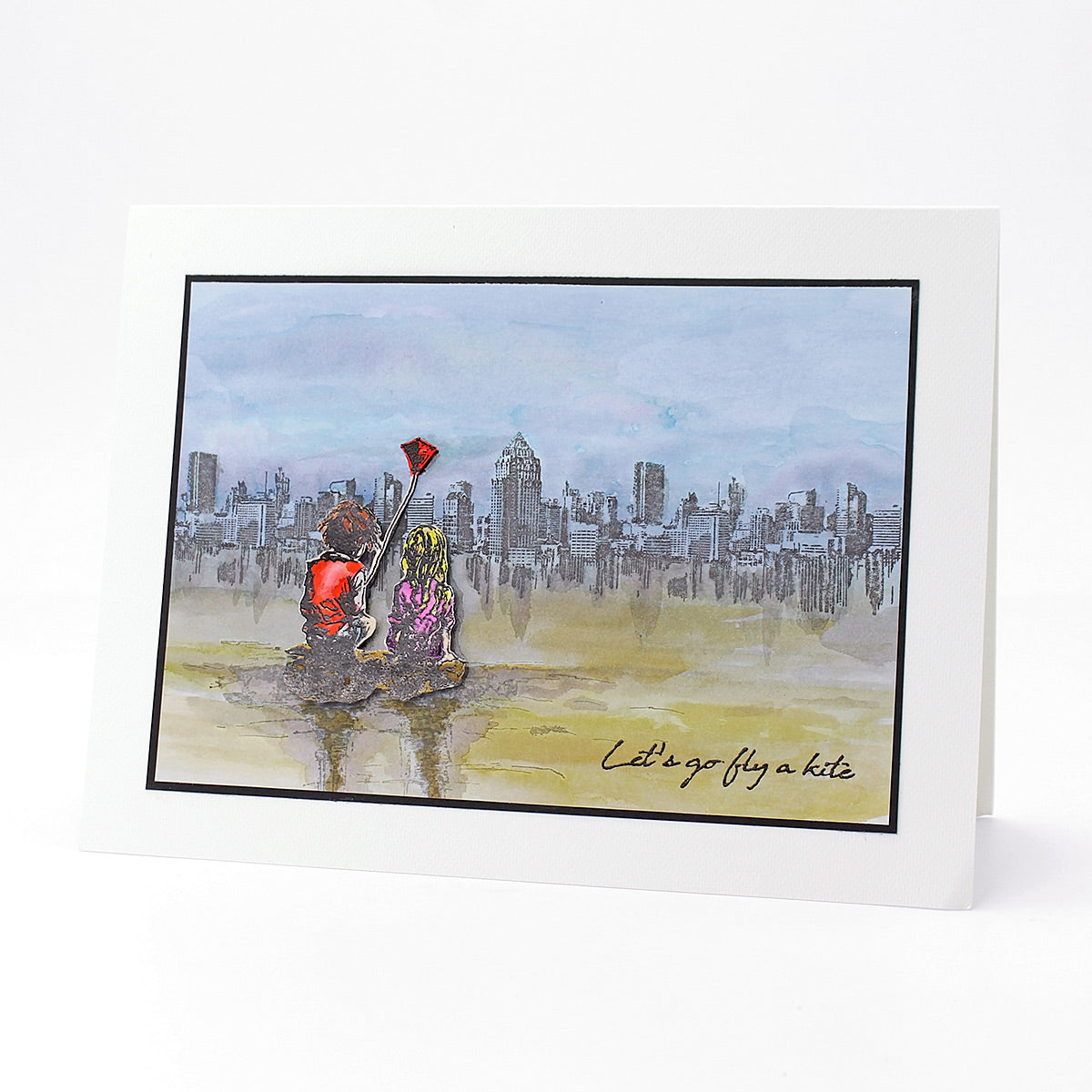 Cityscape Reflections Pre Cut Rubber Stamp by Andy Skinner