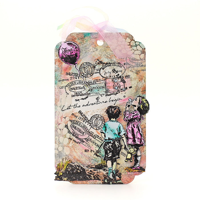 Blowing Bubbles Pre Cut Rubber Stamp Set by Andy Skinner