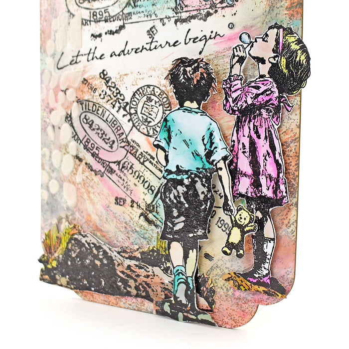 Let The Adventure Begin Pre Cut Rubber Stamp Set by Andy Skinner