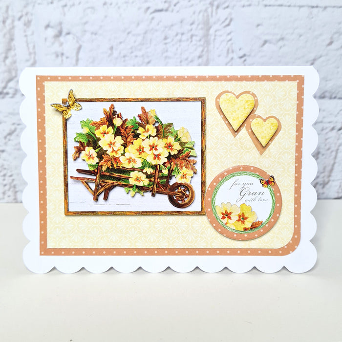 Caspari Primroses Die-Cut Place Cards - 24 Count Floral Table Setting Cards
