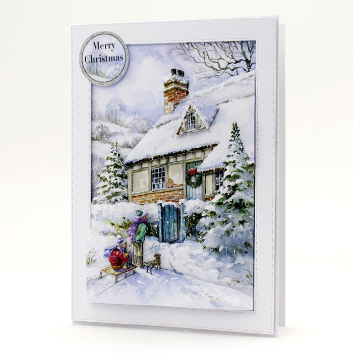 Die Cut Decoupage – Snowy Cottage (pack of 3)