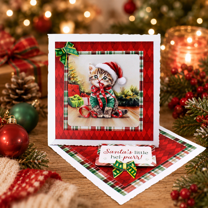 Christmas Cats Die Cut Topper & Decoupage Collection