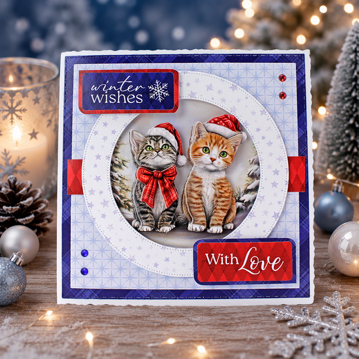 Christmas Cats Die Cut Topper & Decoupage Collection