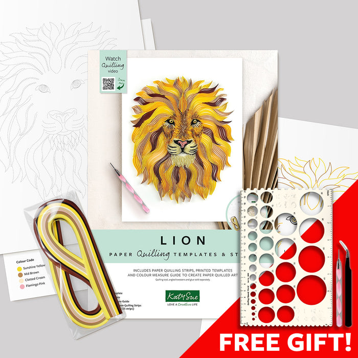 Lion Quilling Template Kit