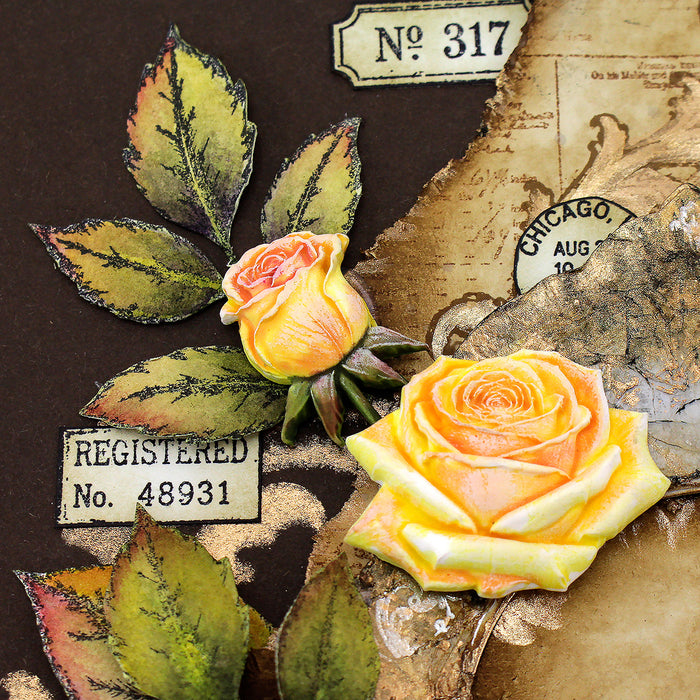 Cosmic Shimmer Sculpted Roses Silicone Mould