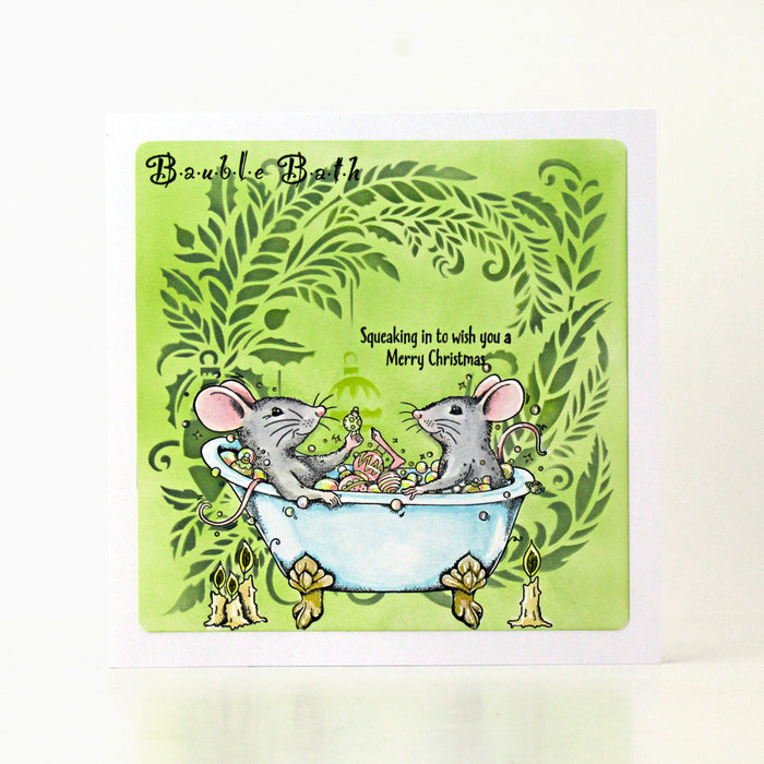 Pink Ink Designs - Brilliant Bauble 6x6 Mixed Media Stencil