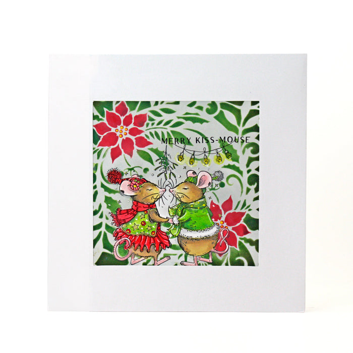 Pink Ink Designs - Poinsettia Perfection 6x6 Mixed Media Stencil