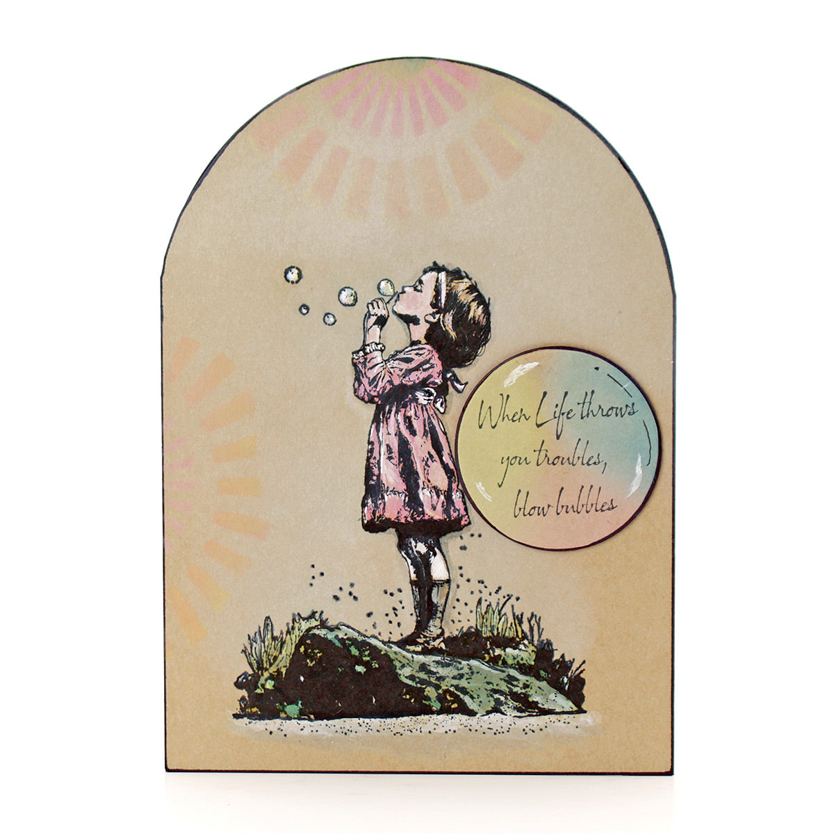 Blowing Bubbles Pre Cut Rubber Stamp Set by Andy Skinner