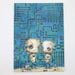 Jigsaw puzzle with two robot figures on a blue circuit board background