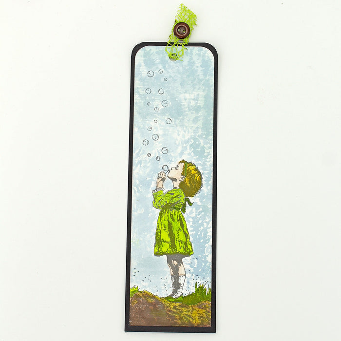 Blowing Bubbles Pre Cut Rubber Stamp Set by Andy Skinner