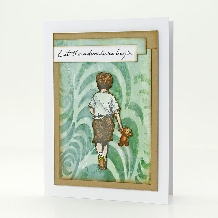 Let The Adventure Begin Pre Cut Rubber Stamp Set by Andy Skinner
