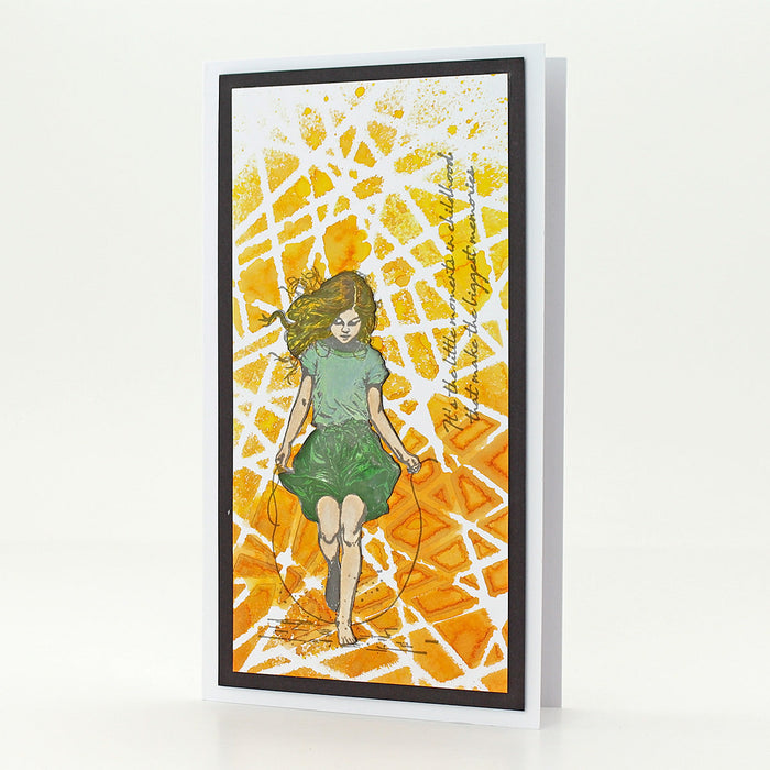 String Maze 8x8 Mixed Media Stencil by Andy Skinner