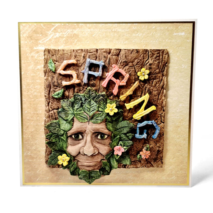 Cosmic Shimmer Forest Leaf Green Man Silicone Mould