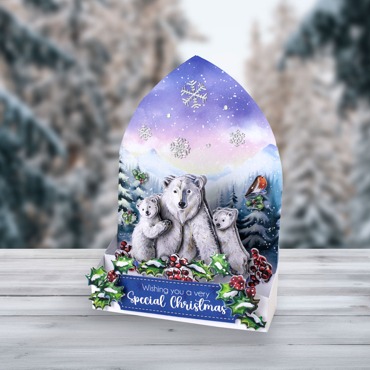 White Pointed Arch Pop Up Cards & Envelopes, Pack of 12