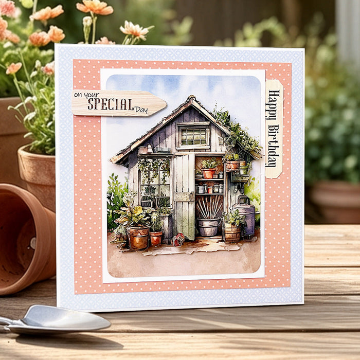 Die Cut Decoupage – The Potting Shed (pack of 3)