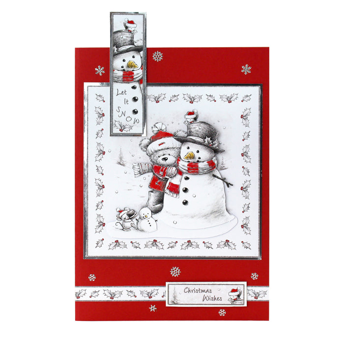 Die Cut Decoupage – Bear With Snowman (pack of 3)