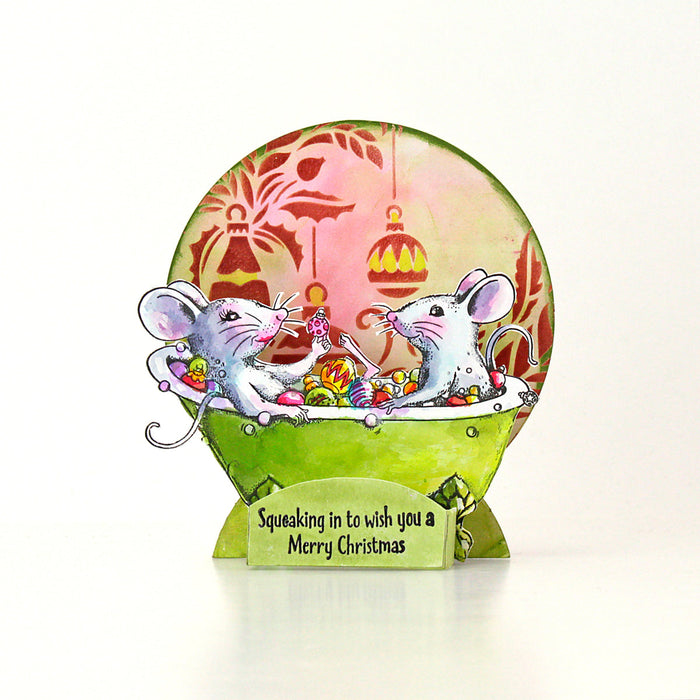 Pink Ink Designs - Brilliant Bauble 6x6 Mixed Media Stencil