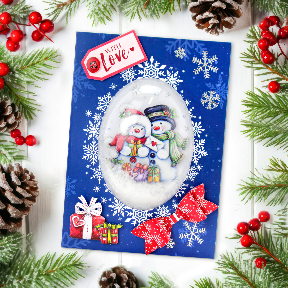 Luxury Snow Globe Snowmen & Scenes Card Making Collection