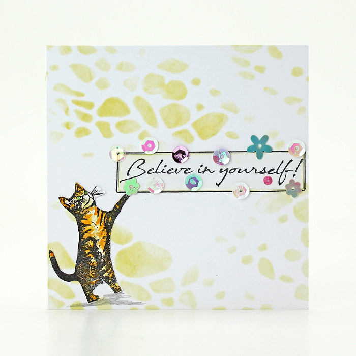 Pebble Mosaic 8x8 Mixed Media Stencil by Andy Skinner