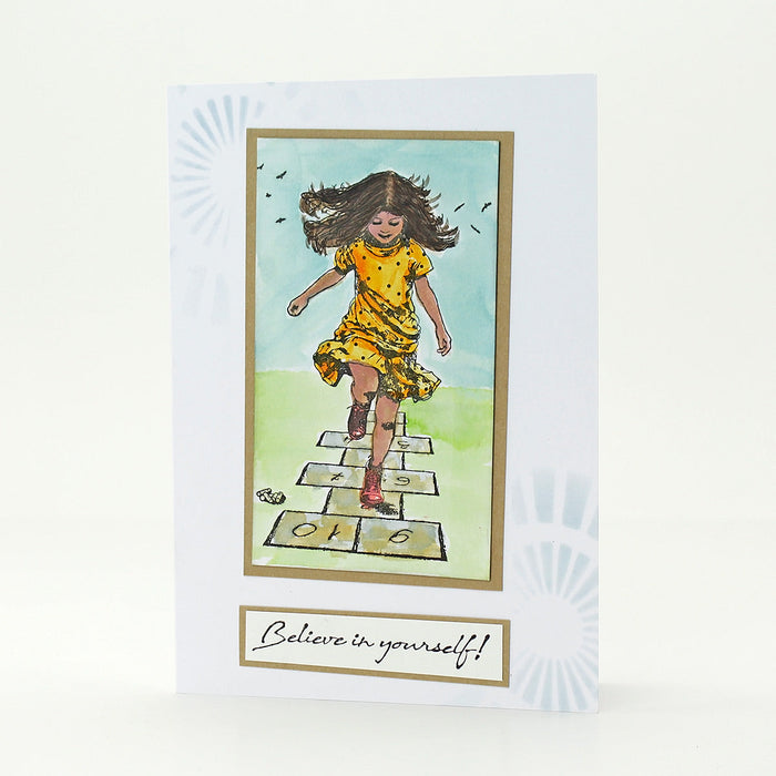 Spiral Burst 8x8 Mixed Media Stencil by Andy Skinner