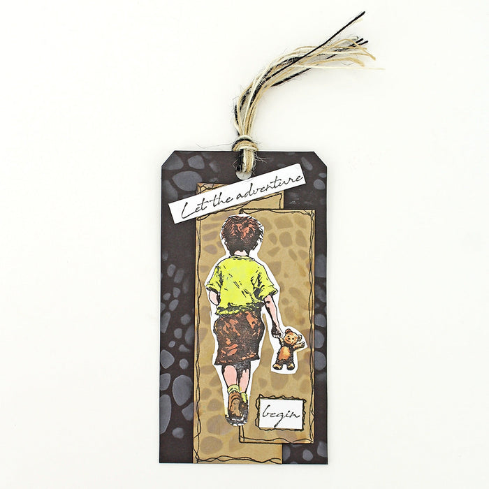 Let The Adventure Begin Pre Cut Rubber Stamp Set by Andy Skinner