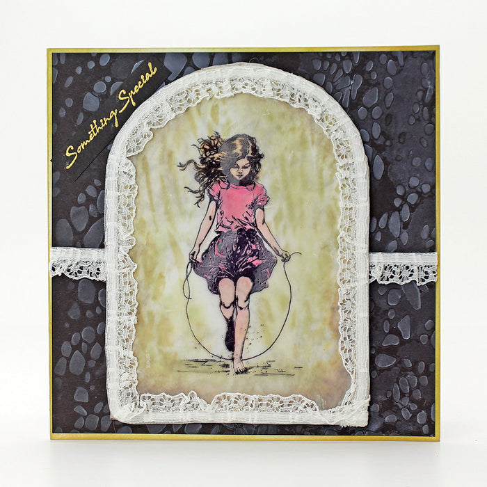 Pebble Mosaic 8x8 Mixed Media Stencil by Andy Skinner