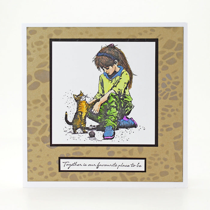 Pebble Mosaic 8x8 Mixed Media Stencil by Andy Skinner