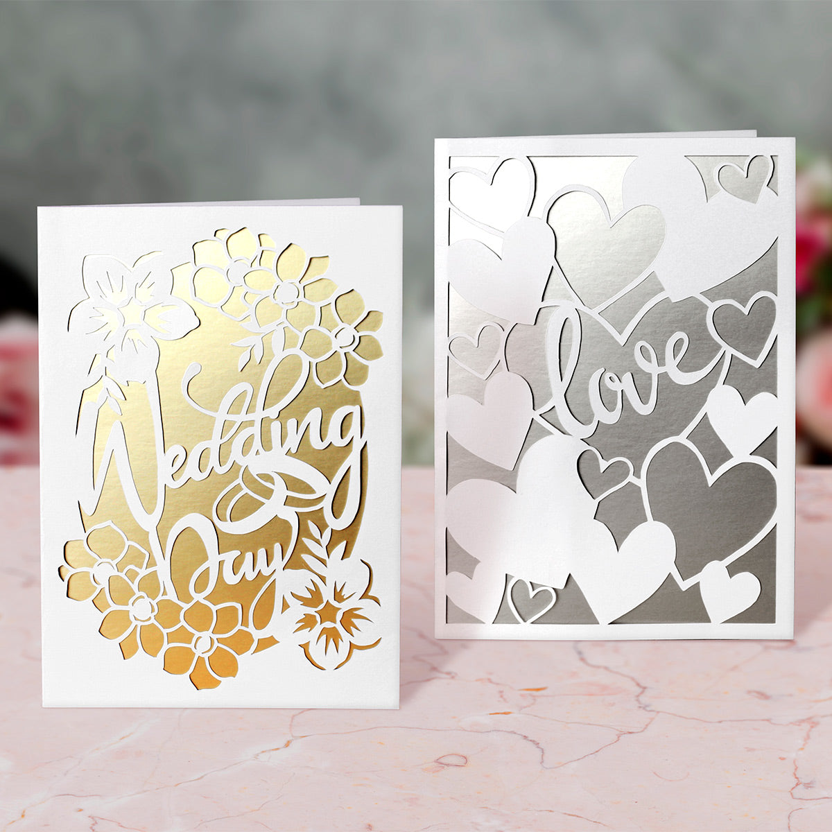 Adventures in Paper Cutting | Wedding Celebration Cards Set