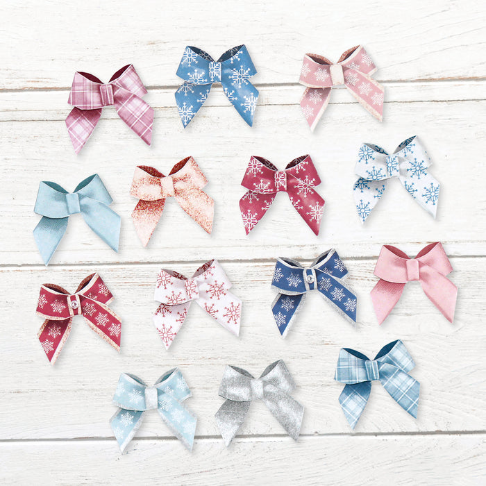3D Bow Creations - Icy Winter, 60 Double Sided Bows