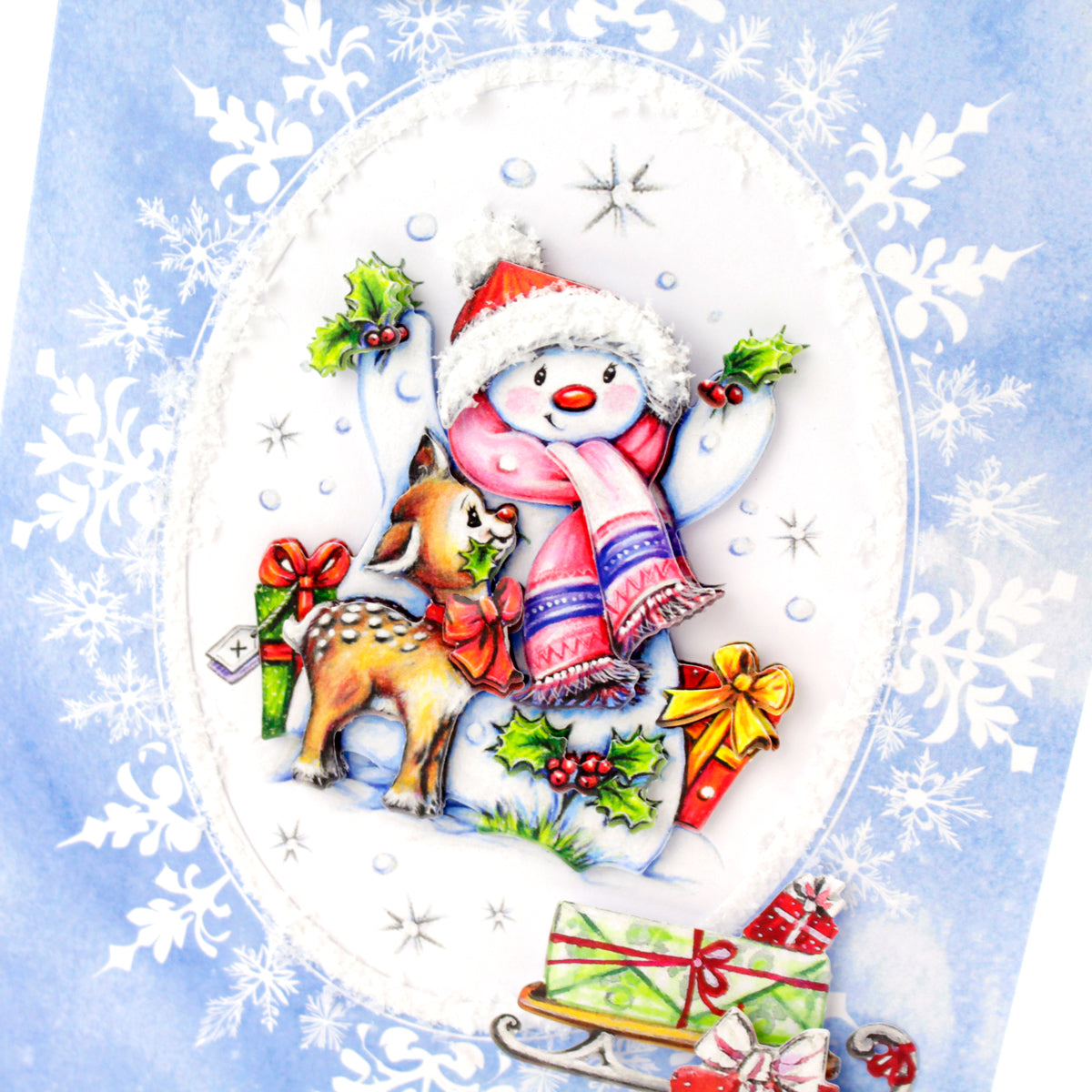 Die Cut Decoupage – Snowmen & Woodland Friends (pack of 3)