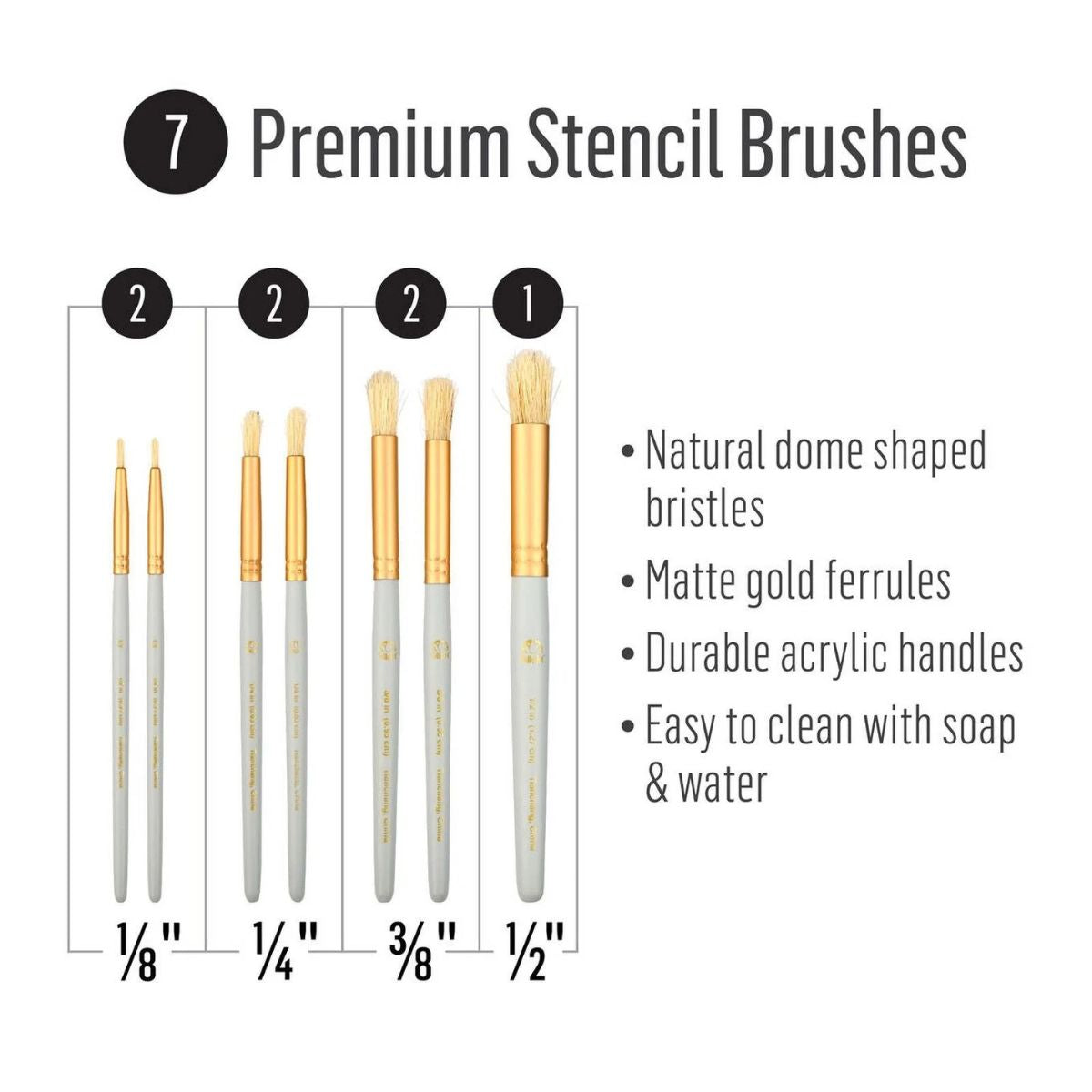 FolkArt Stencil Brush 7 Piece Set