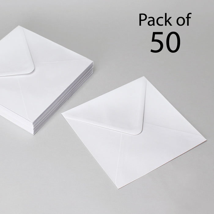 Weiße Umschläge 105 x 105 mm (50er-Pack)