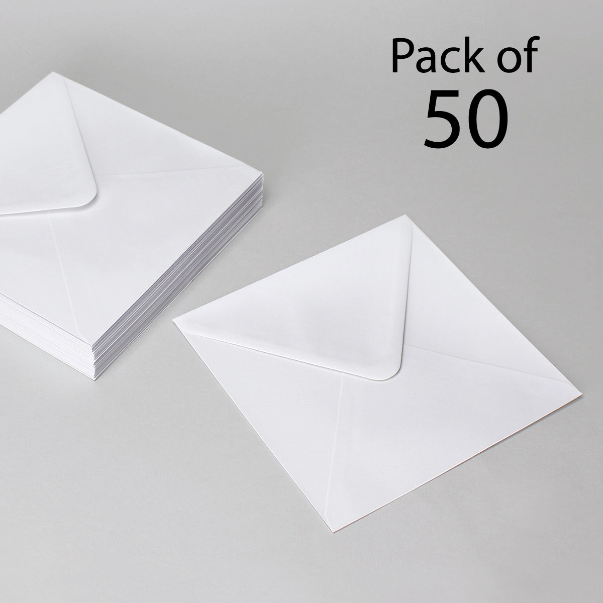 White Envelopes 155x155mm (pack of 50)