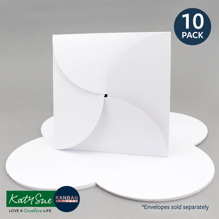 Kanban Crafts 6x6 weiße ineinandergreifende Karten, 10er-Pack