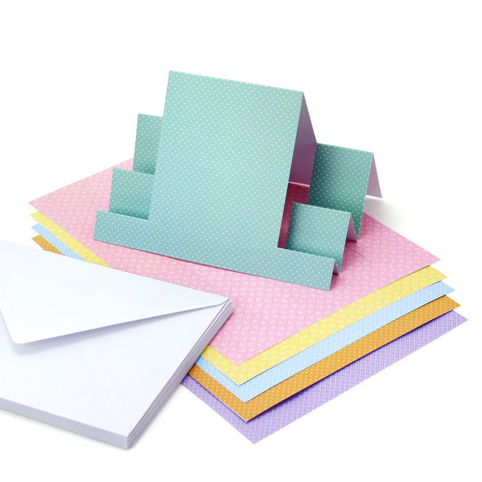 Pretty Pastels Stepper-Karten und Umschläge, 12 Stück