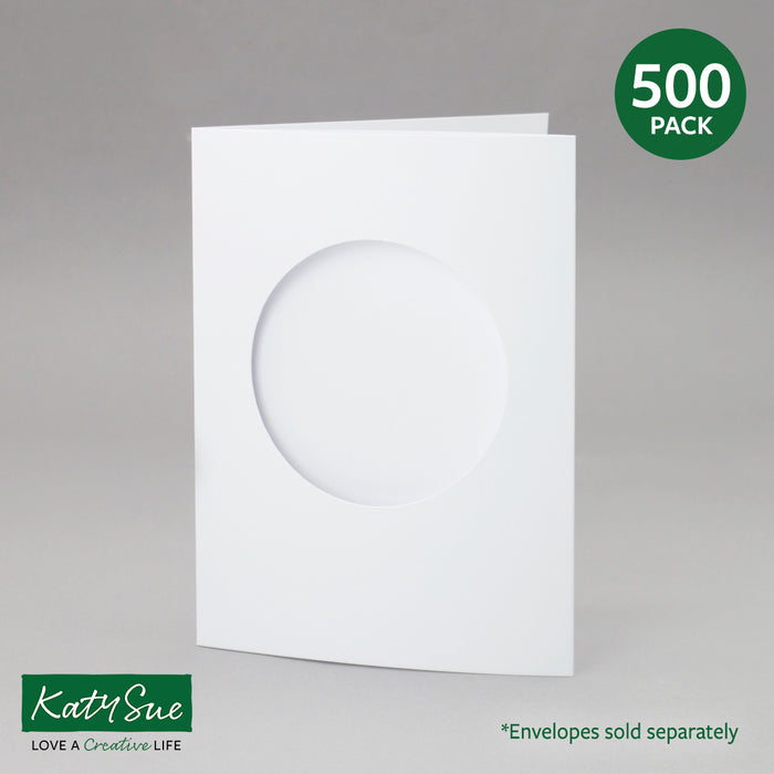 Weiße Kreislochkarten, 150 x 203 mm (500er-Packung)